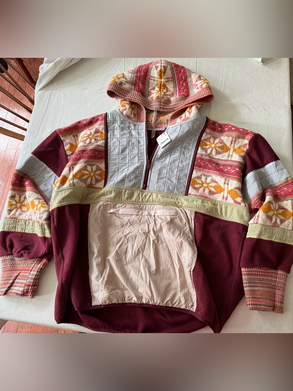 NWT! FP Movement Free People To The Peak Quarter Zip  in Mahogany New 🌷 - Picture 5 of 13
